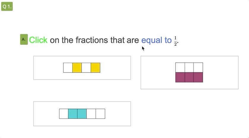 Multimedia Multiple Choice - Fractions